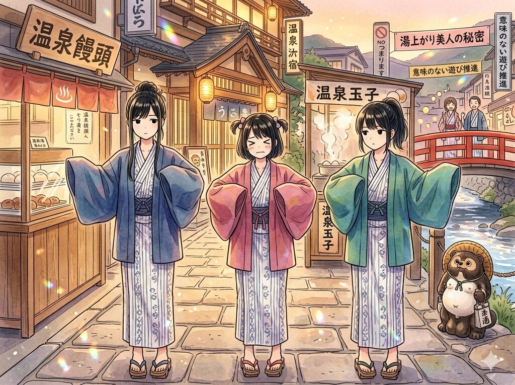羽織をパタパタ