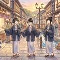 羽織をパタパタ 11枚目