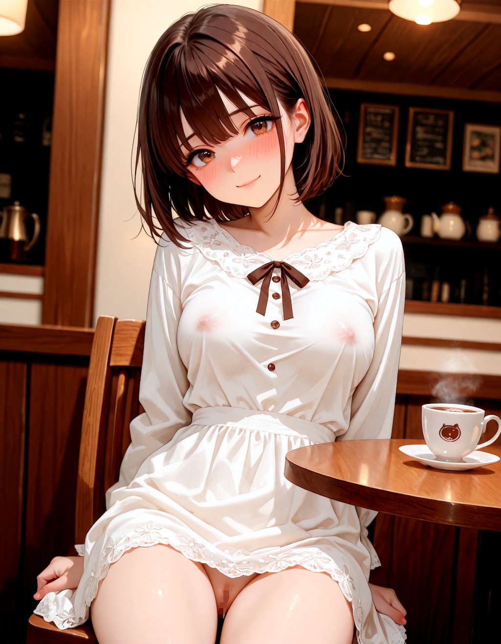 喫茶店でこっそり