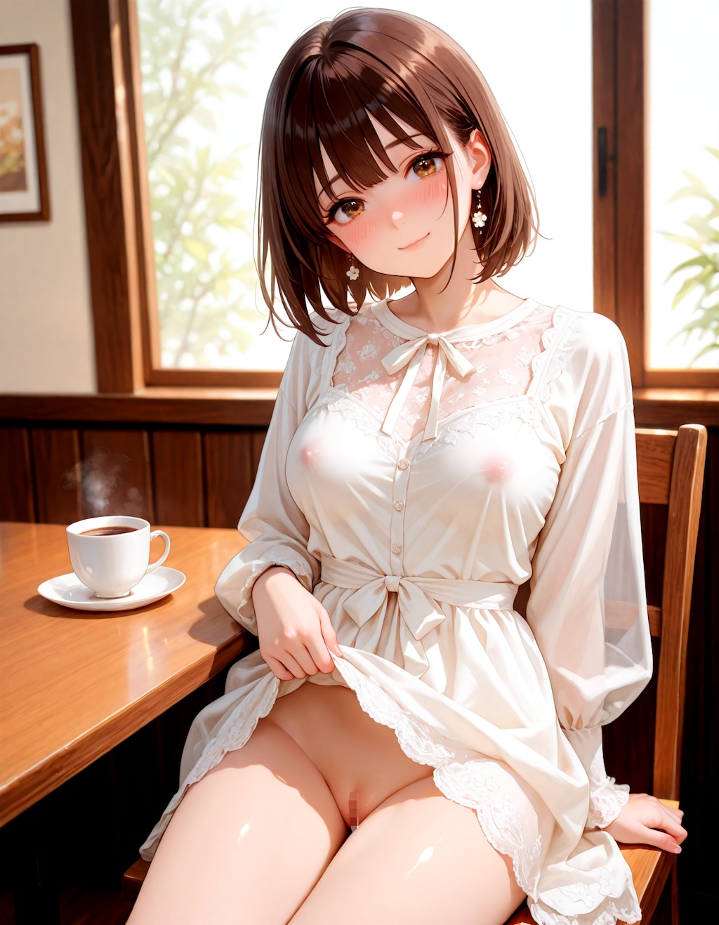 喫茶店でこっそり