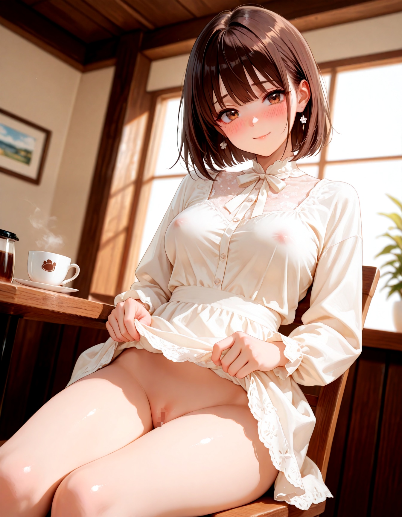 喫茶店でこっそり
