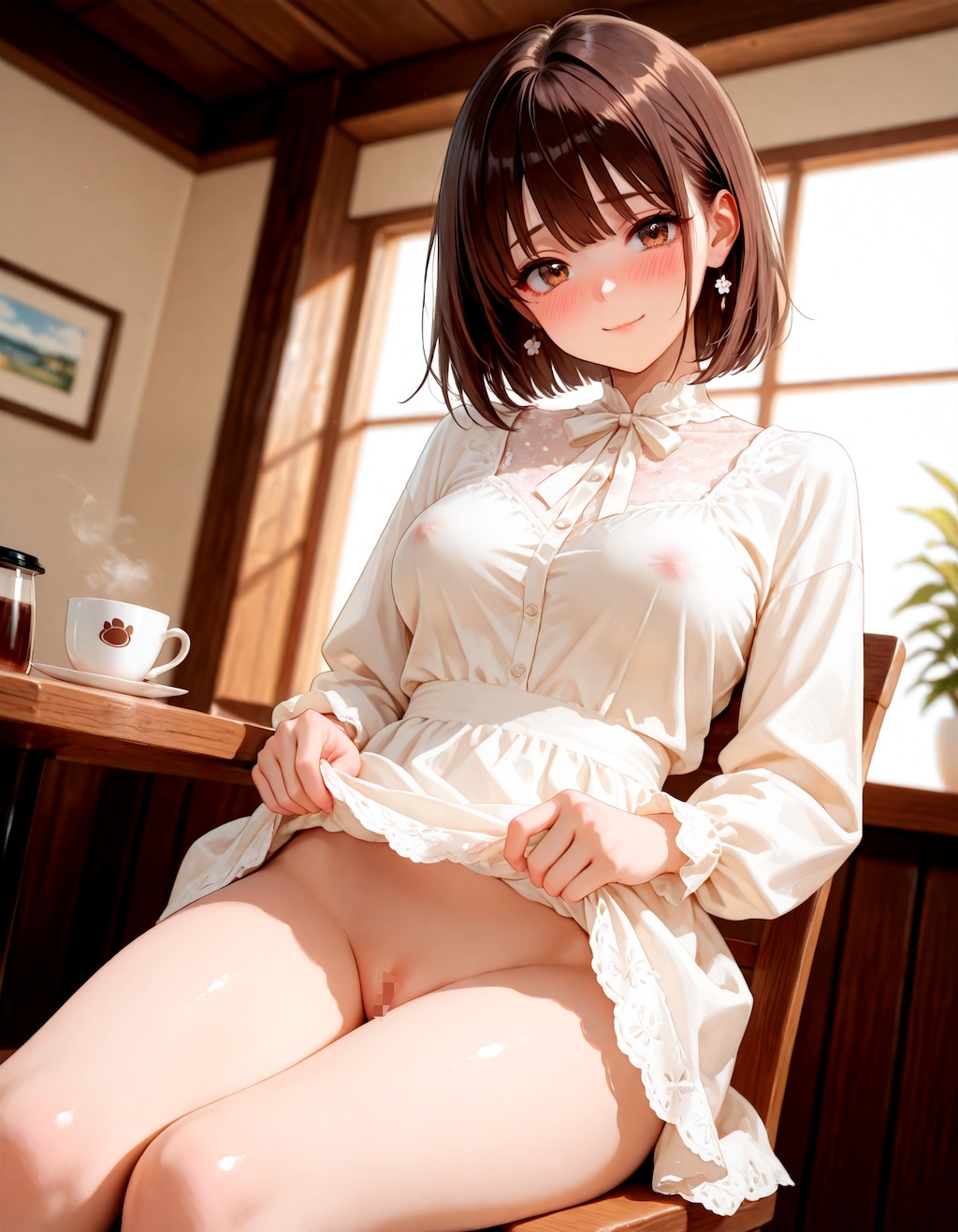 喫茶店でこっそり