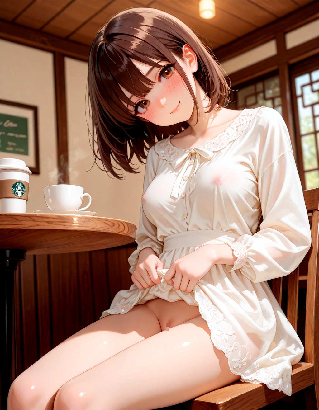 喫茶店でこっそり