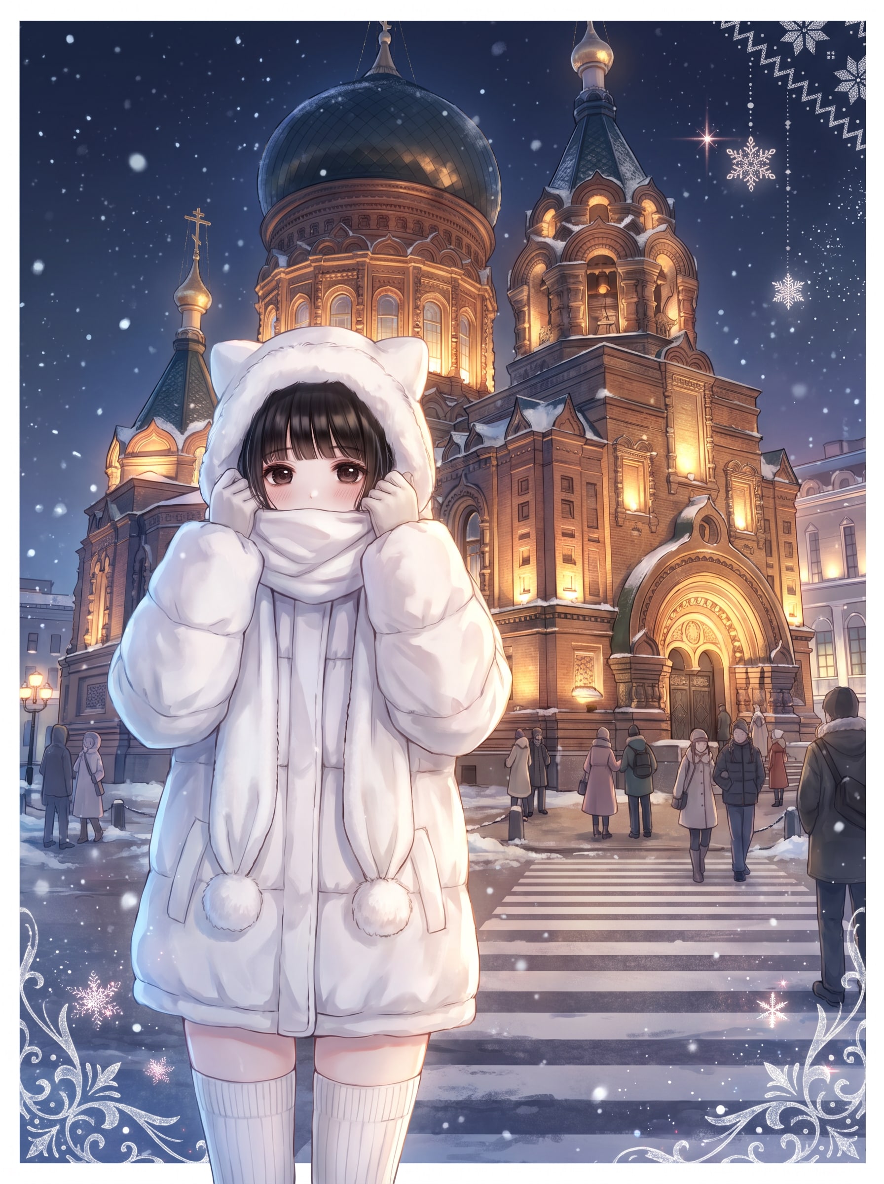 雪夜聖堂の白兎 | の人気AIイラスト・グラビア