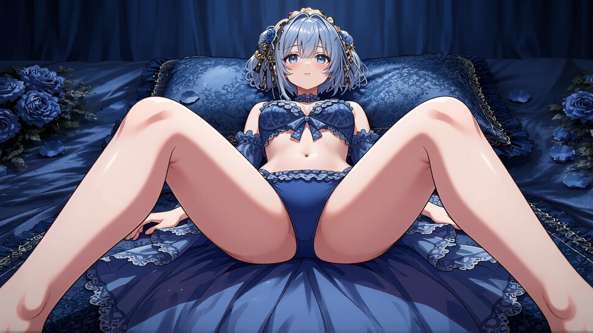 青髪少女と水着　その1-6