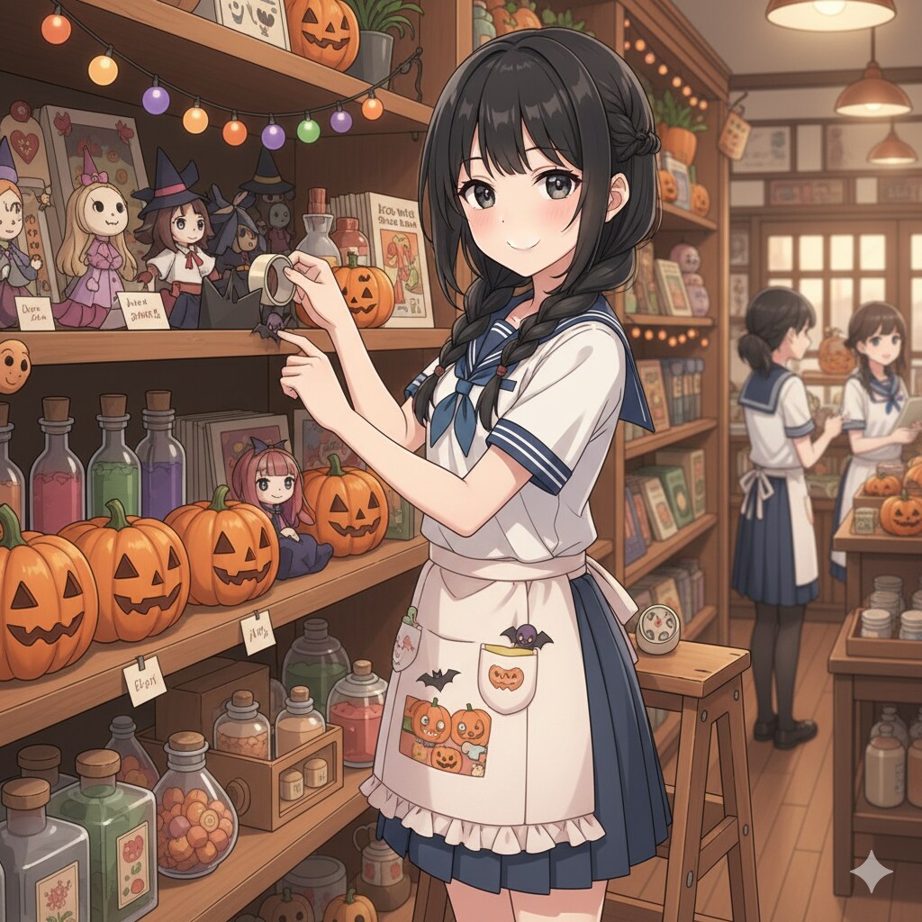 ハロウィンのバイトちゃん | の人気AIイラスト・グラビア