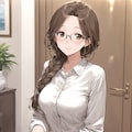 眼鏡三つ編み姉妹のお母さん・まなみさん 4枚目
