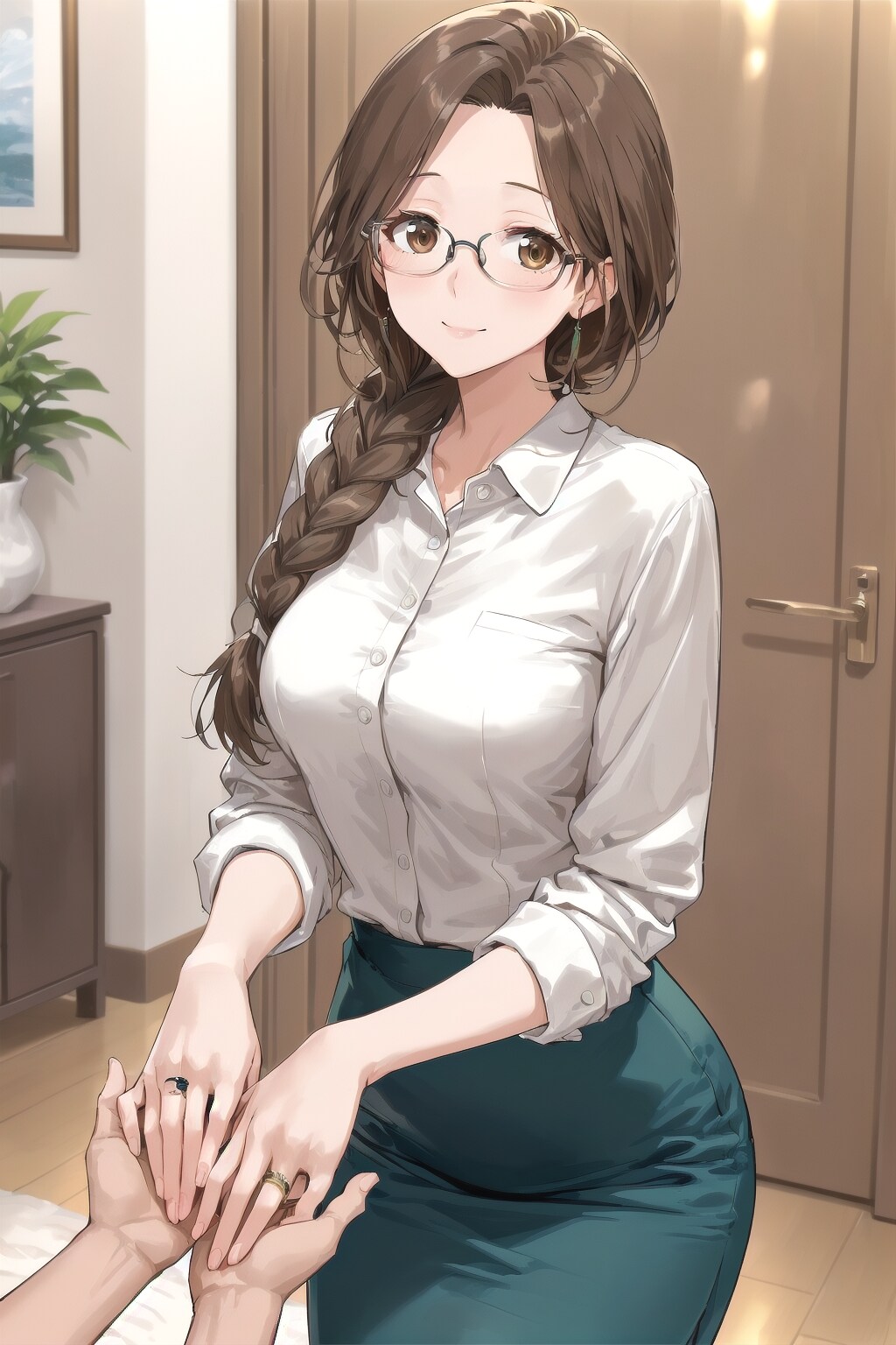 眼鏡三つ編み姉妹のお母さん・まなみさん