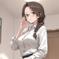 眼鏡三つ編み姉妹のお母さん・まなみさん 2枚目