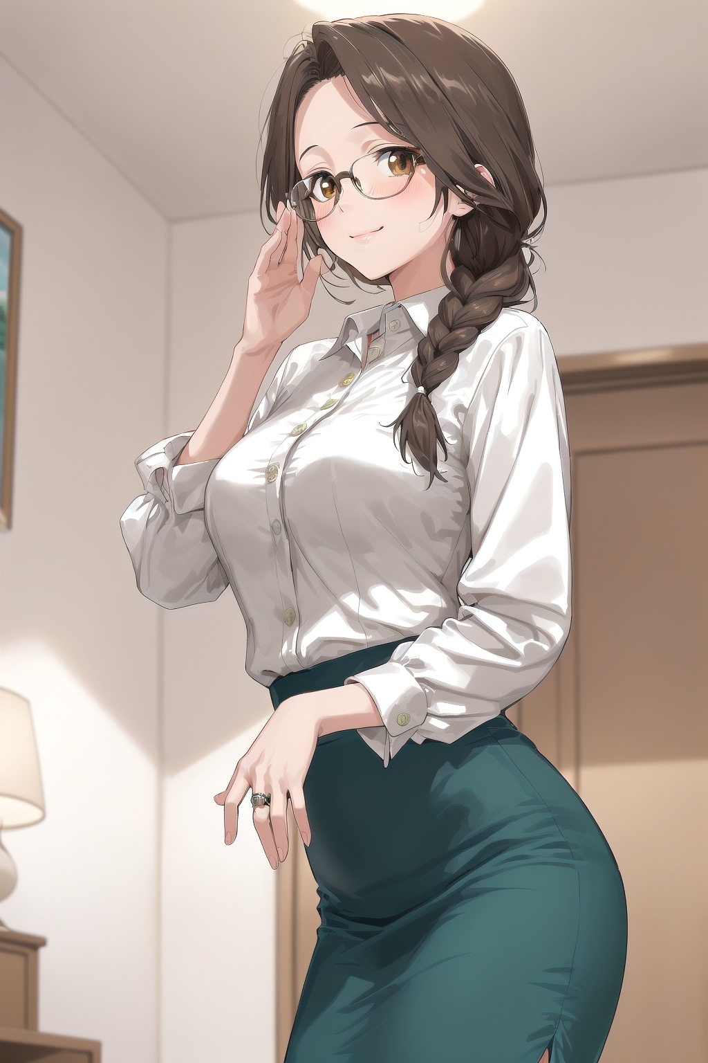 眼鏡三つ編み姉妹のお母さん・まなみさん