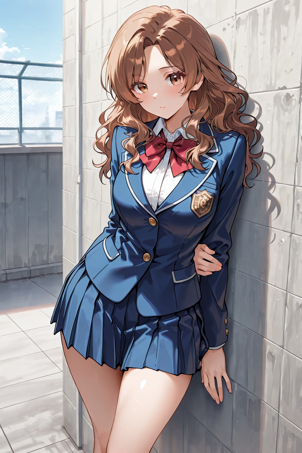背もたれする酸川友里奈さん | の人気AIイラスト・グラビア