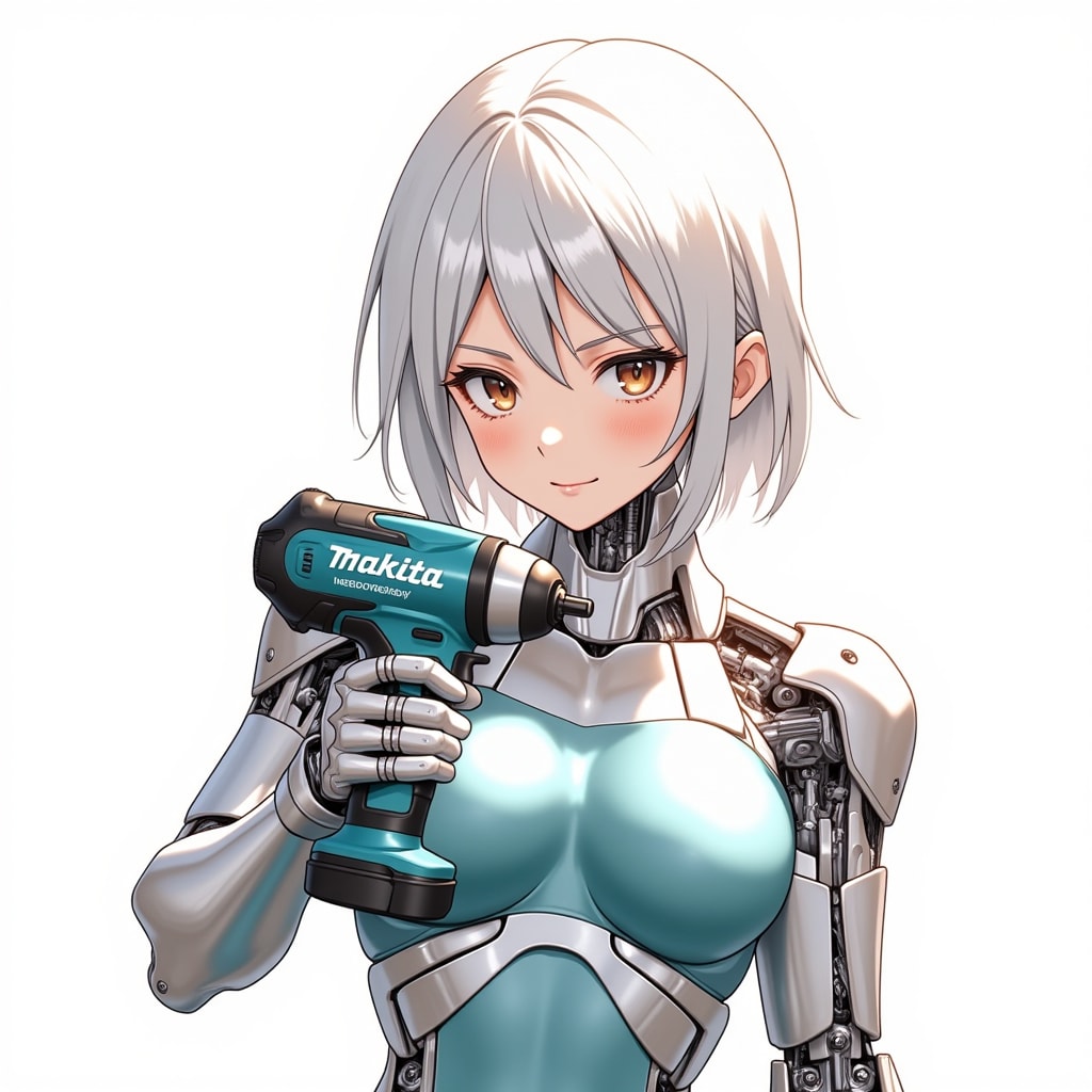 電動ドライバーを持つメカ子 | の人気AIイラスト・グラビア
