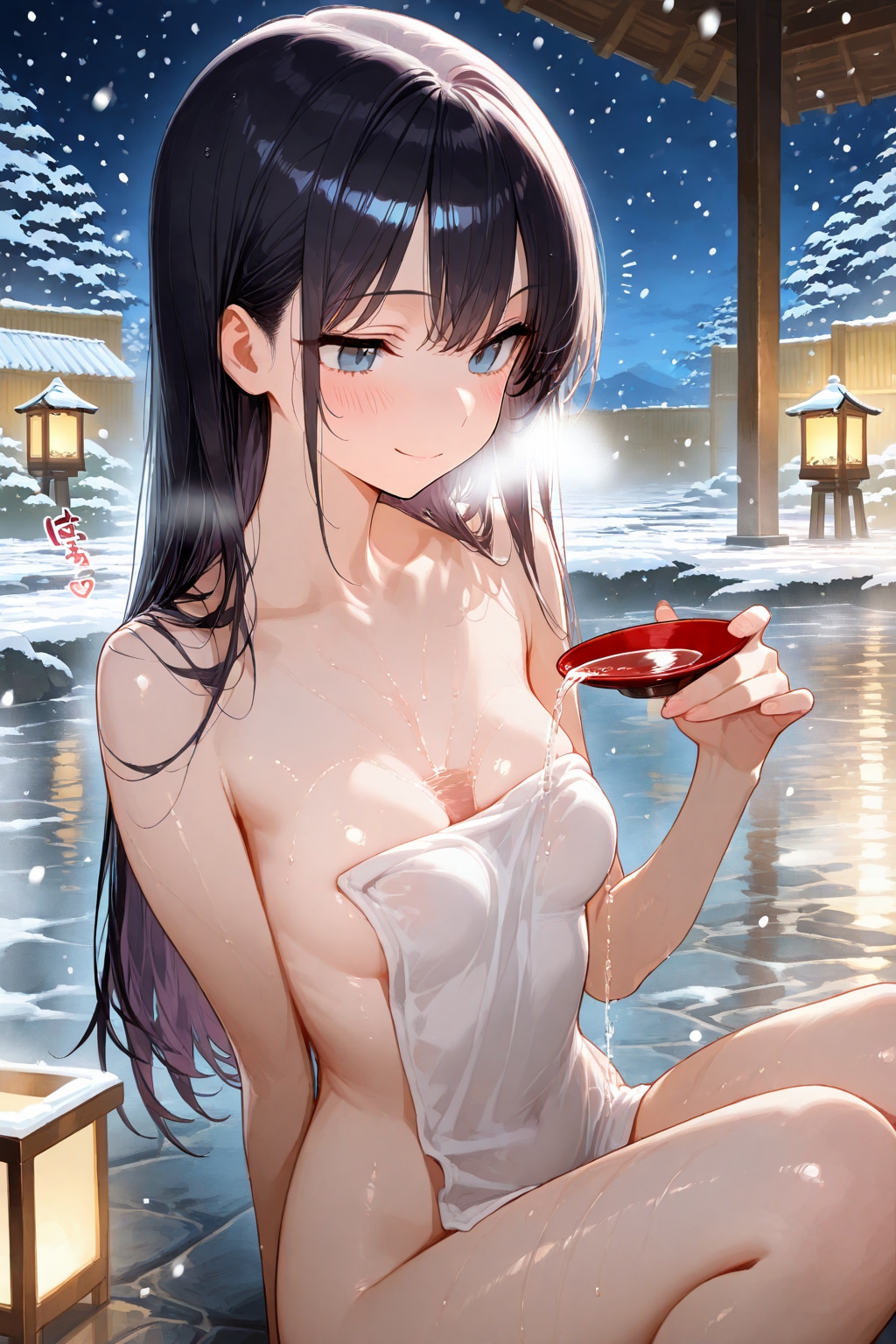 温泉で一杯②