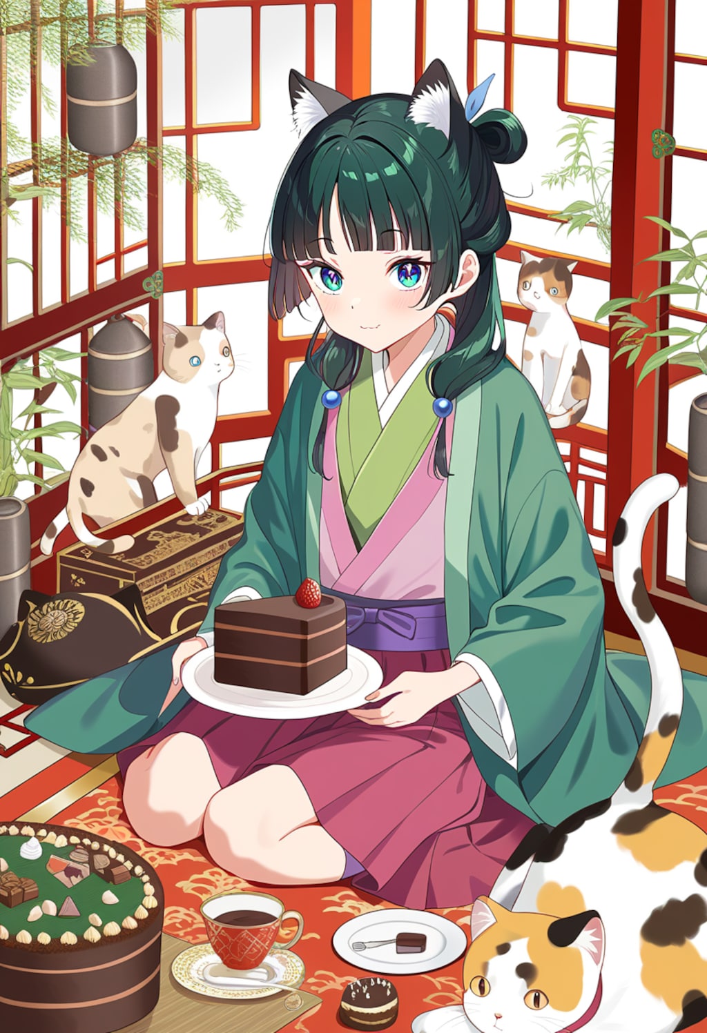 猫猫のチョコレートケーキ（1）