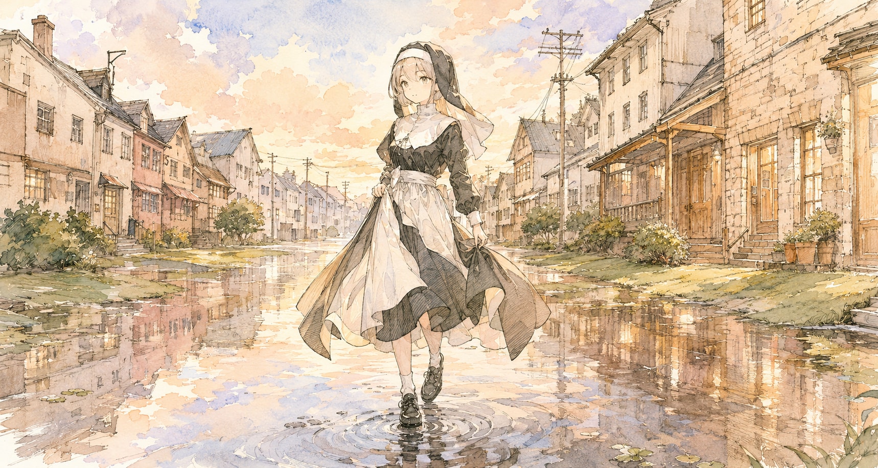 街と水たまり、シスター13