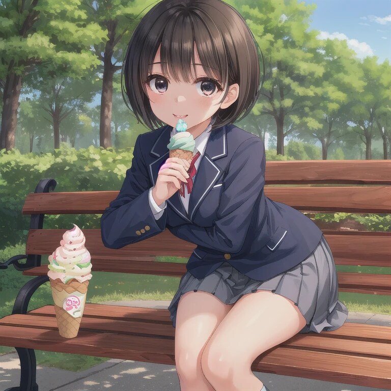 黒髪ボブでブレザーの少女１５ | の人気AIイラスト・グラビア