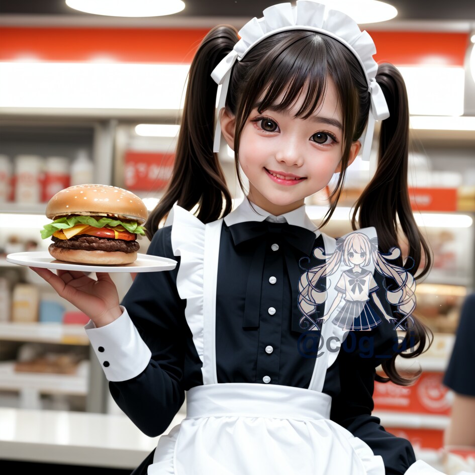 メイドバーガーのイメージガール愛ちゃん