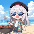 リゾート地でバーベキューを楽しむリゾートえらいこっちゃ嬢 2枚目