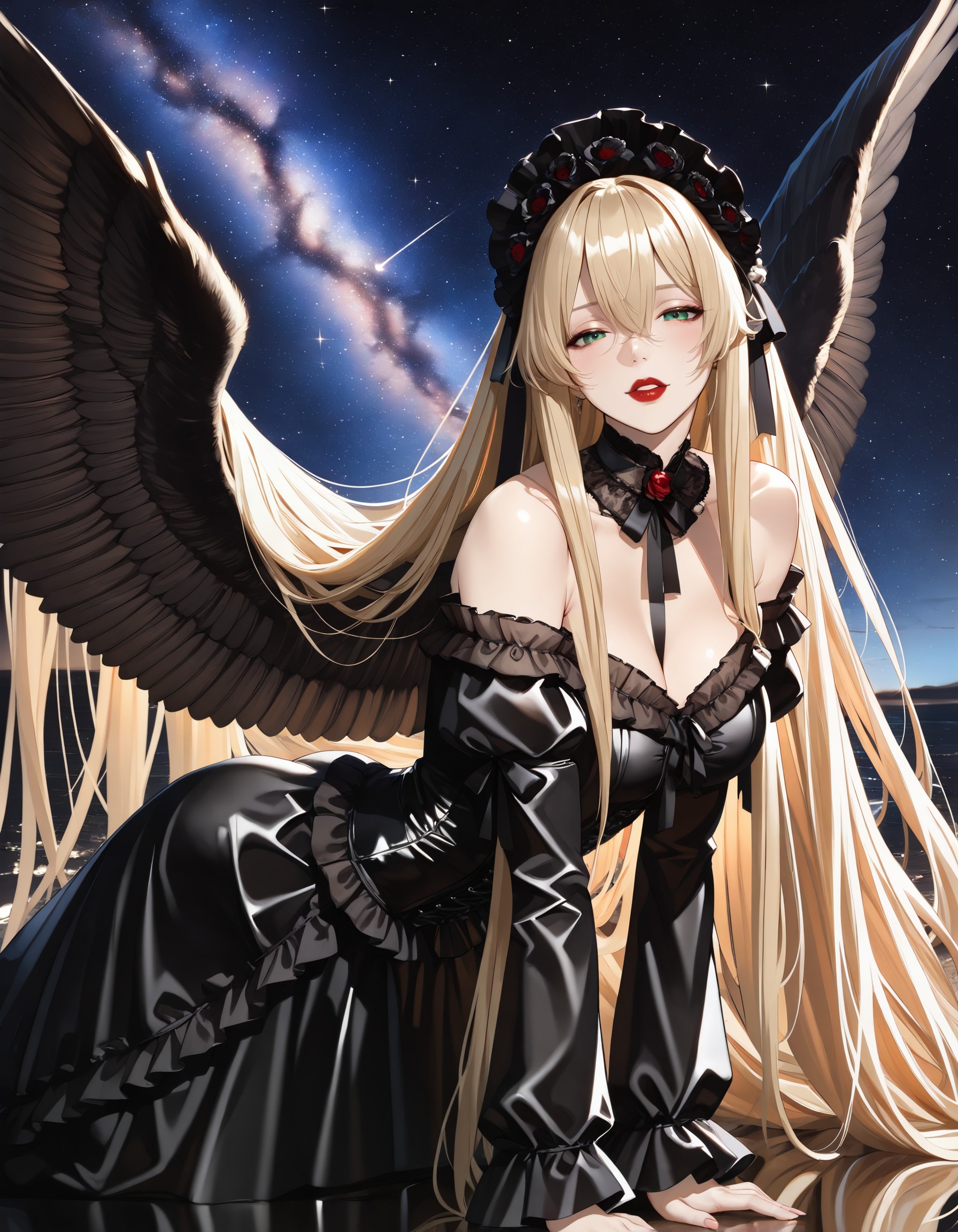 黒翼の黒嬢。 | の人気AIイラスト・グラビア