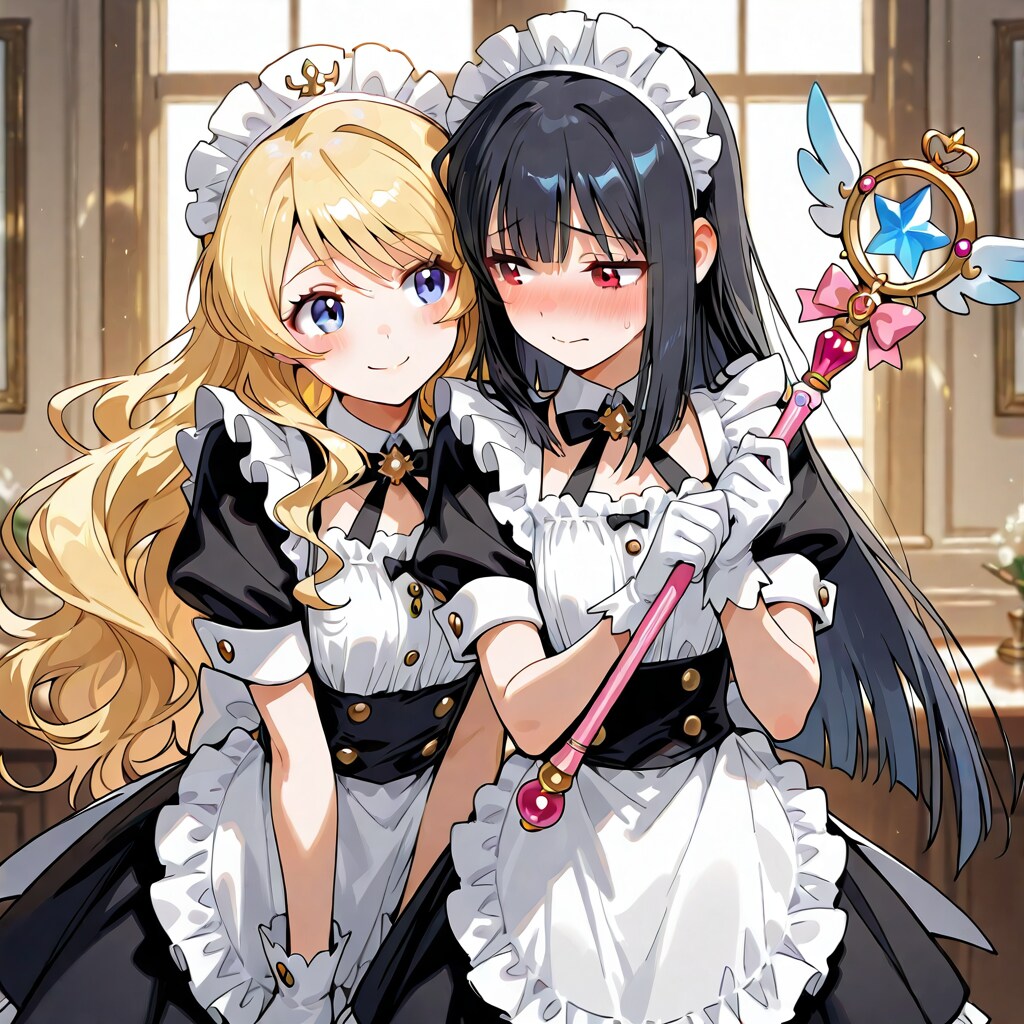 メイドコスちちぷいコンビ | の人気AIイラスト・グラビア