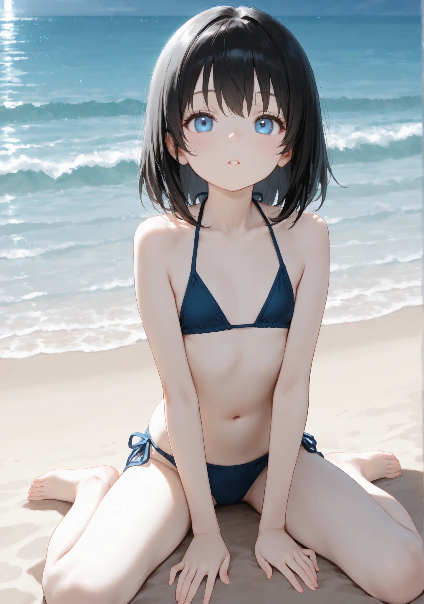 真夏のビーチに降りた天使