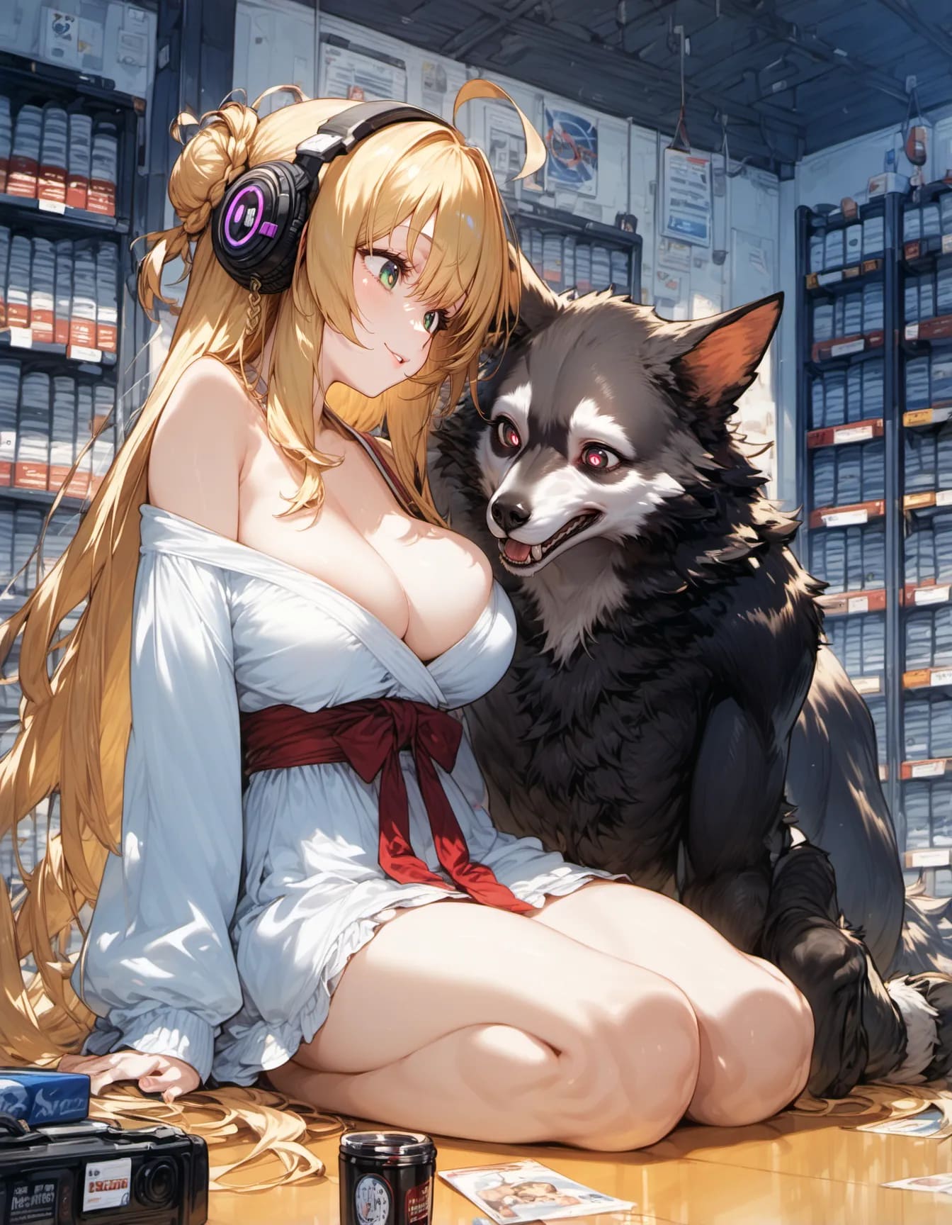 The Archivist and the Black Wolf | の人気AIイラスト・グラビア