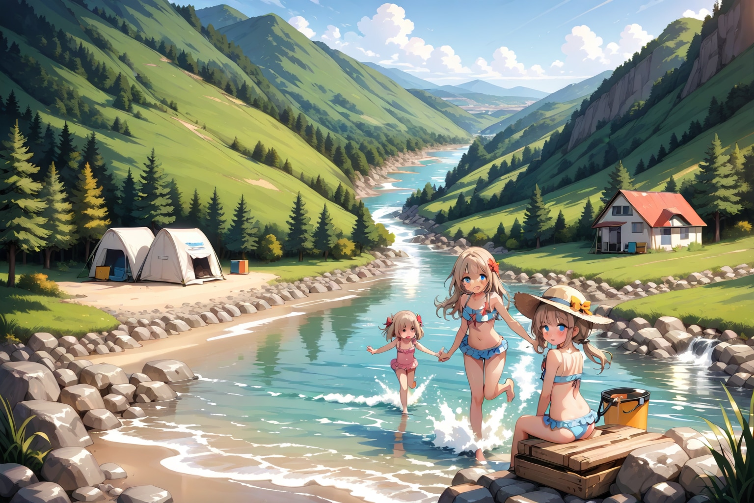 水遊び