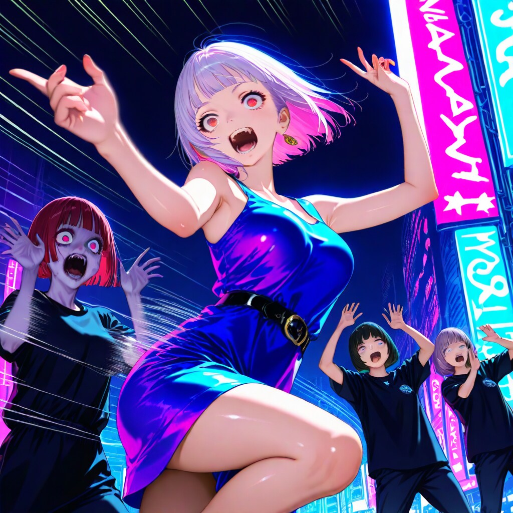 踊る紫髪ちゃん