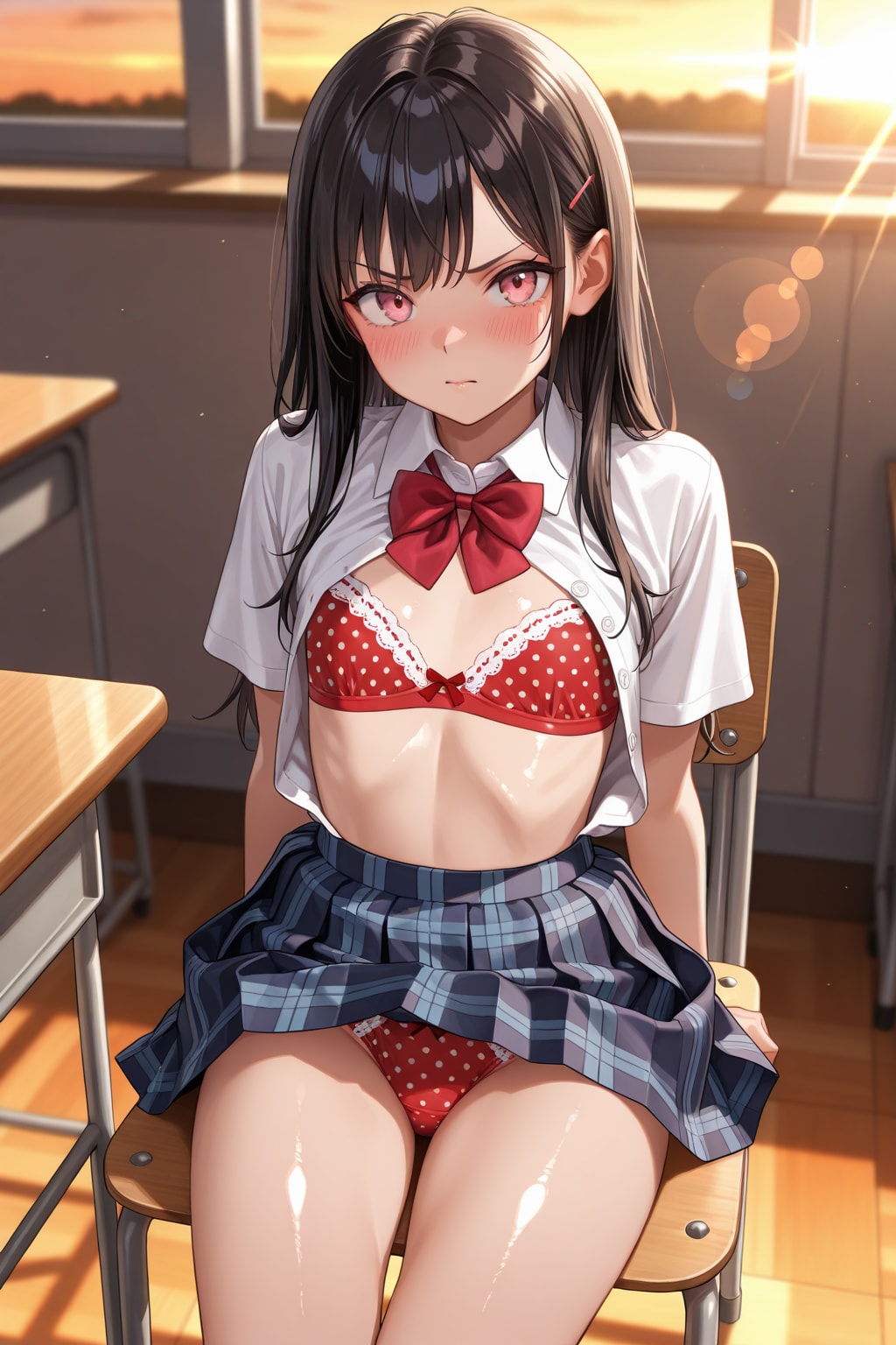 【本日の板野ちゃん】「学校で服をはだけるなんて・・・」