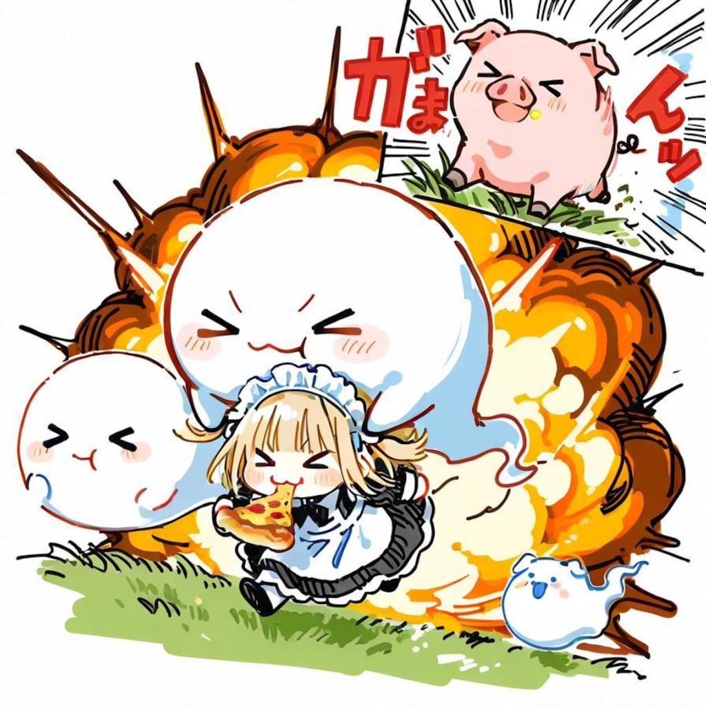 豚さんと一緒やでぇー！✨( >ω<)🐷👻✨