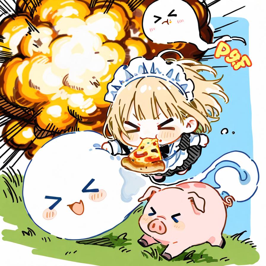 豚さんと一緒やでぇー！✨( >ω<)🐷👻✨ | の人気AIイラスト・グラビア