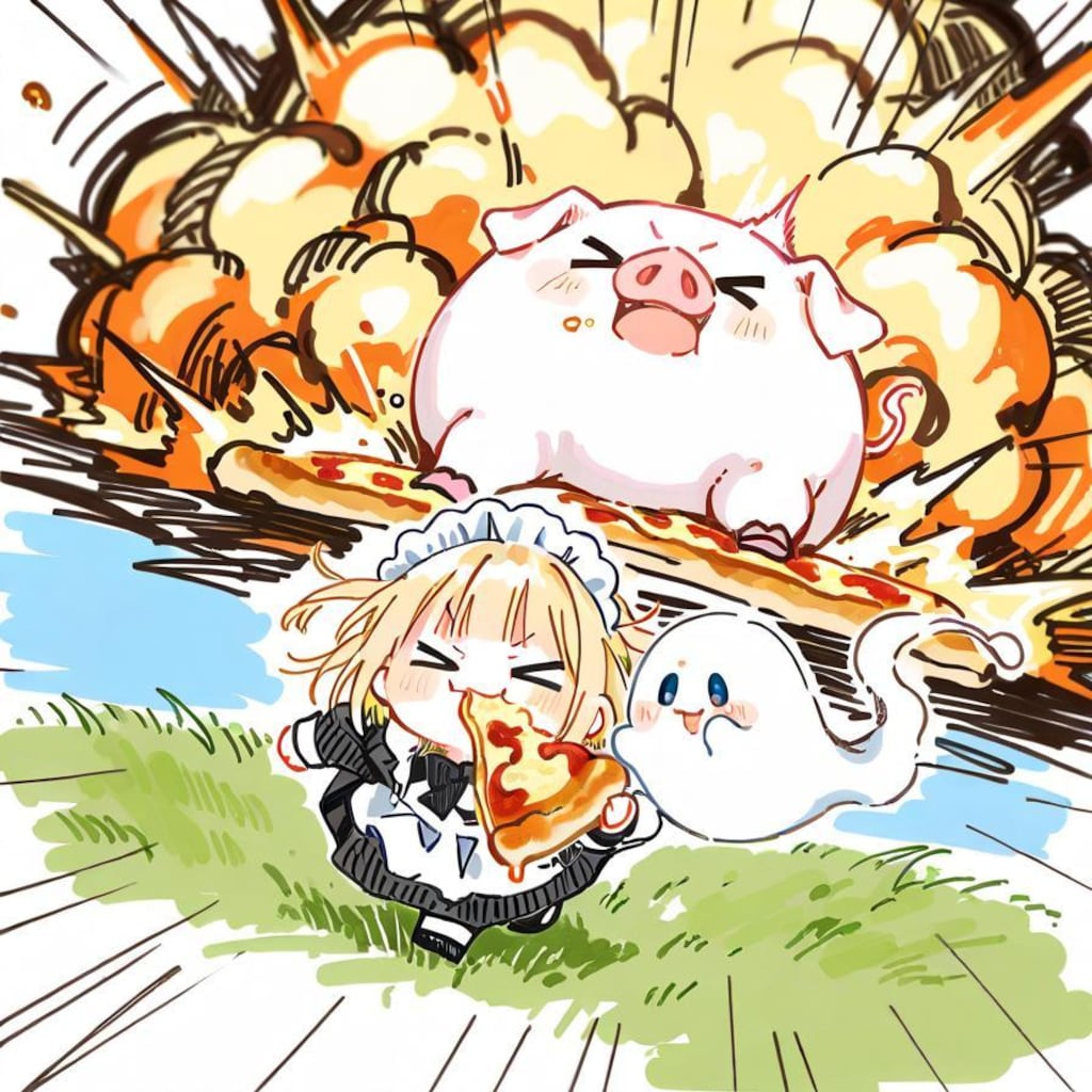 豚さんと一緒やでぇー！✨( >ω<)🐷👻✨