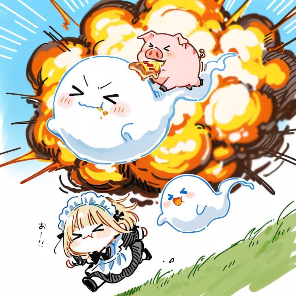 豚さんと一緒やでぇー！✨( >ω<)🐷👻✨