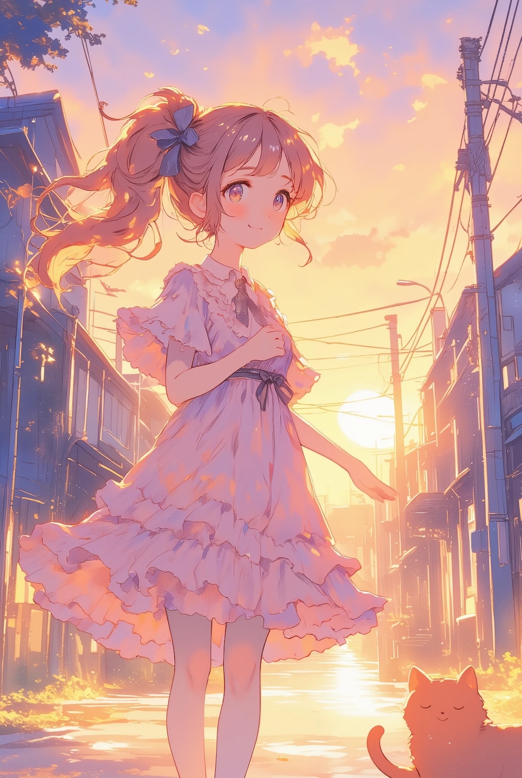 夕暮れのフリフリちゃん