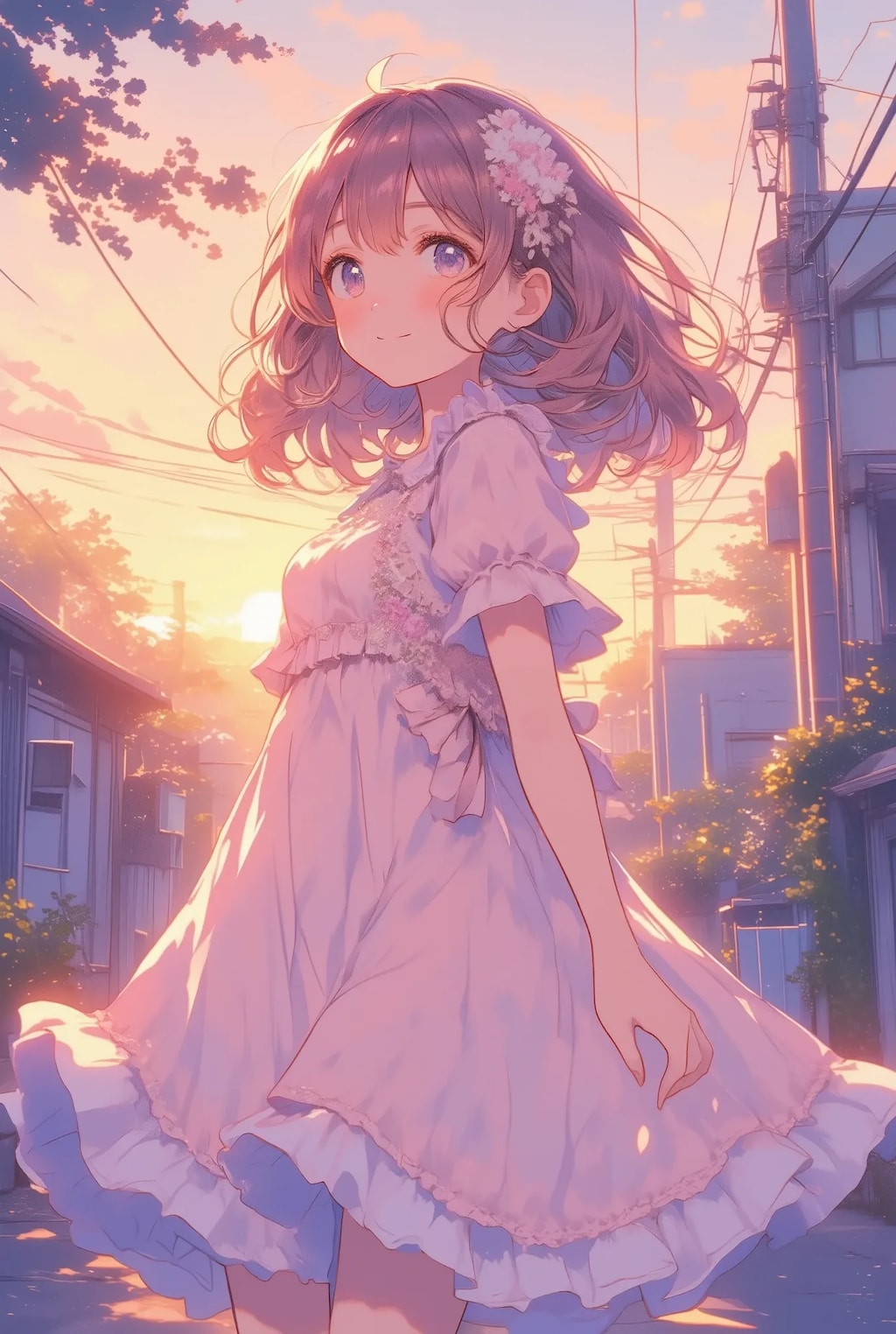 夕暮れのフリフリちゃん