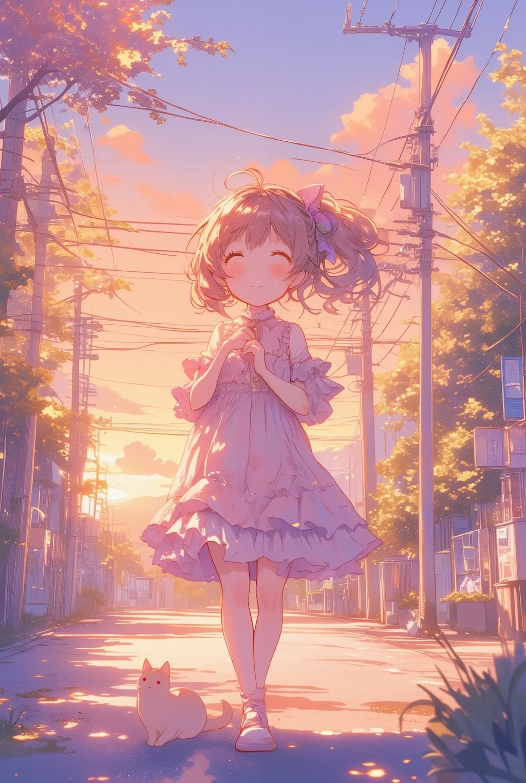 夕暮れのフリフリちゃん