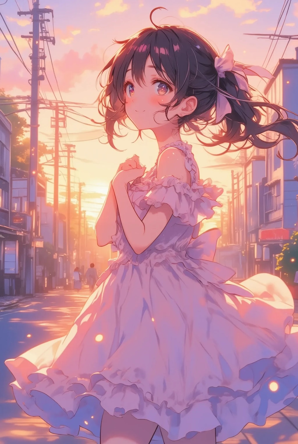 夕暮れのフリフリちゃん
