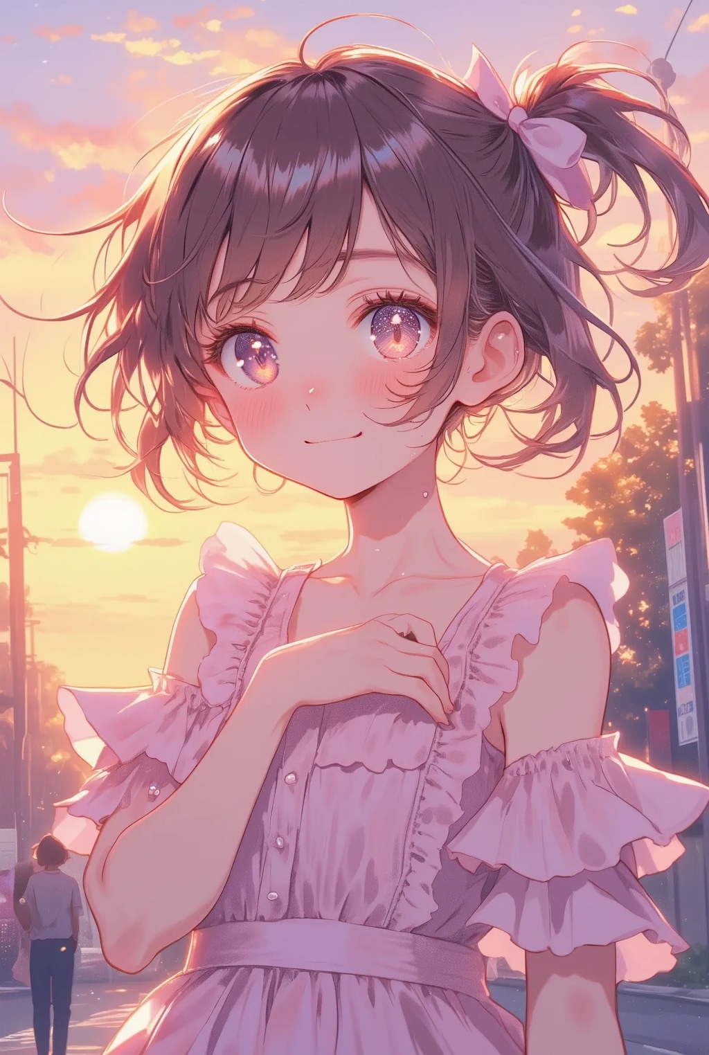 夕暮れのフリフリちゃん