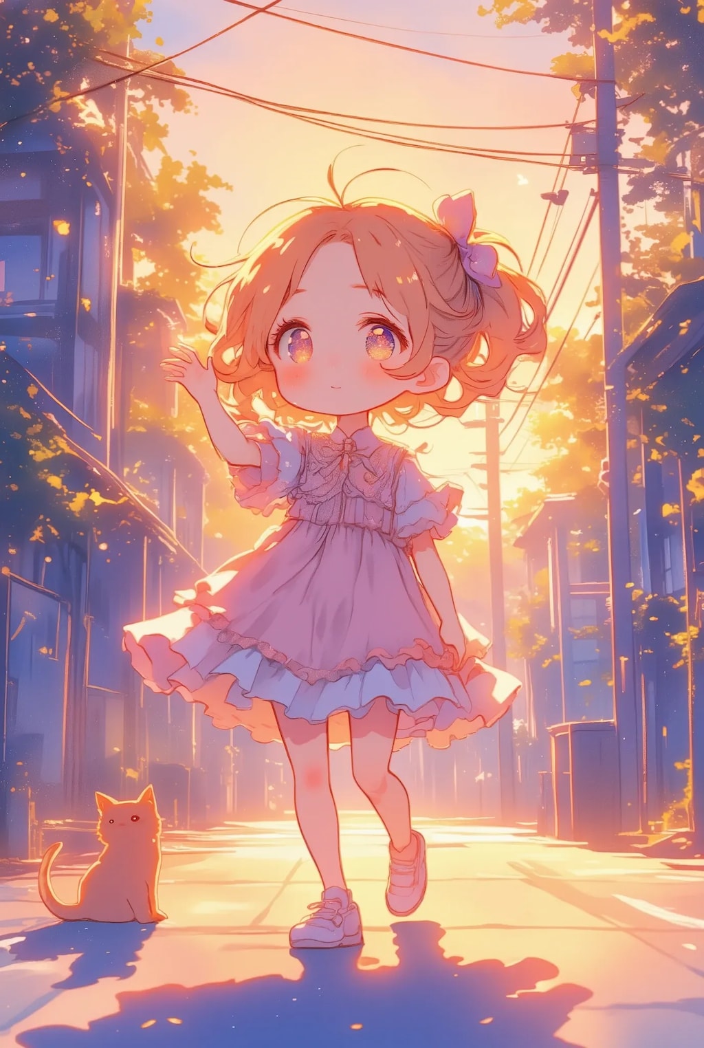 夕暮れのフリフリちゃん