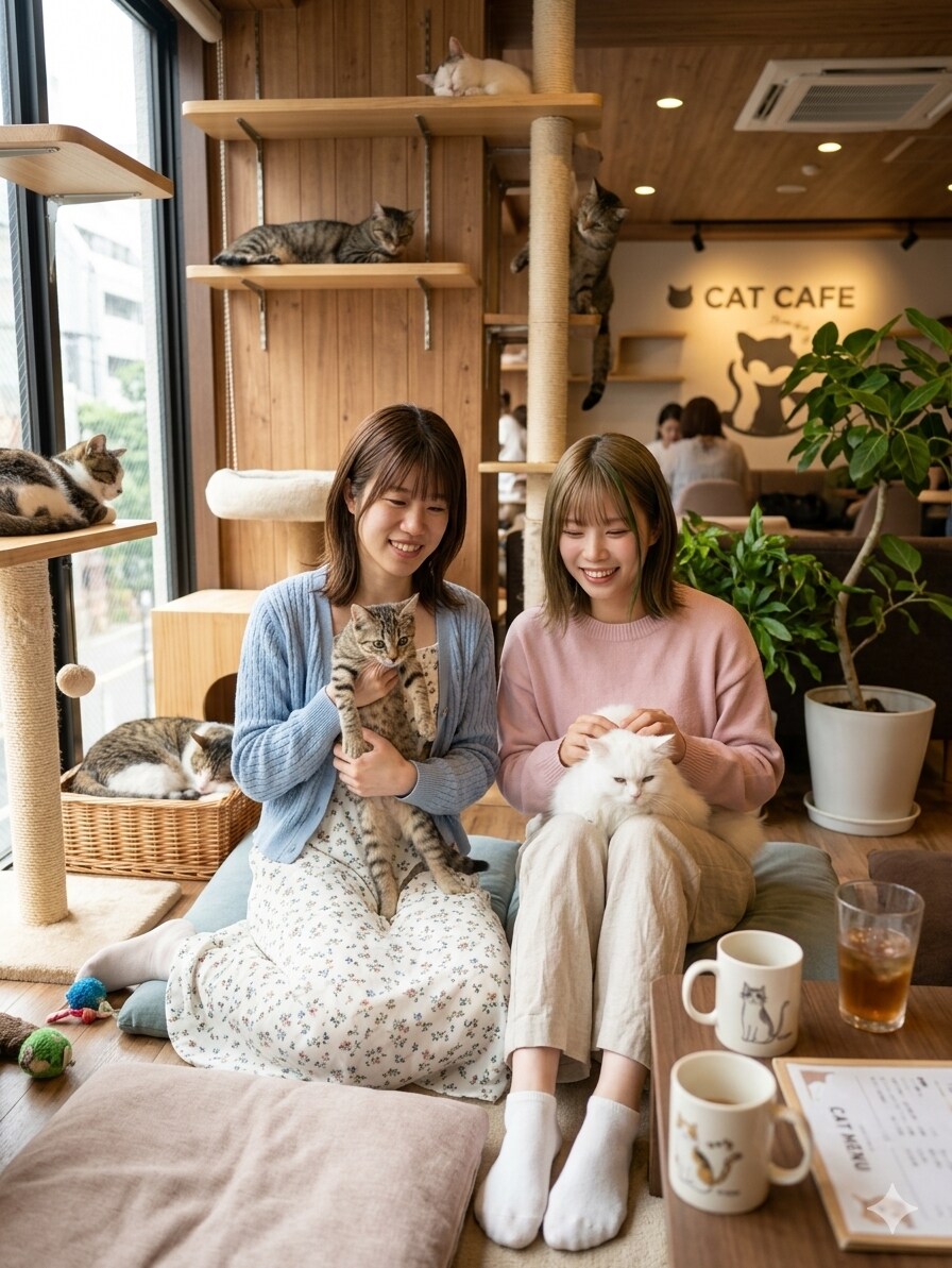 猫カフェ | の人気AIイラスト・グラビア