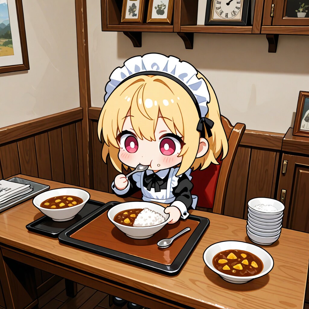 色々食べるメイドさん