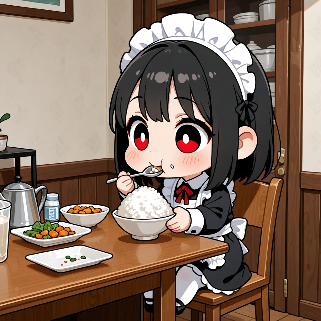 色々食べるメイドさん | の人気AIイラスト・グラビア