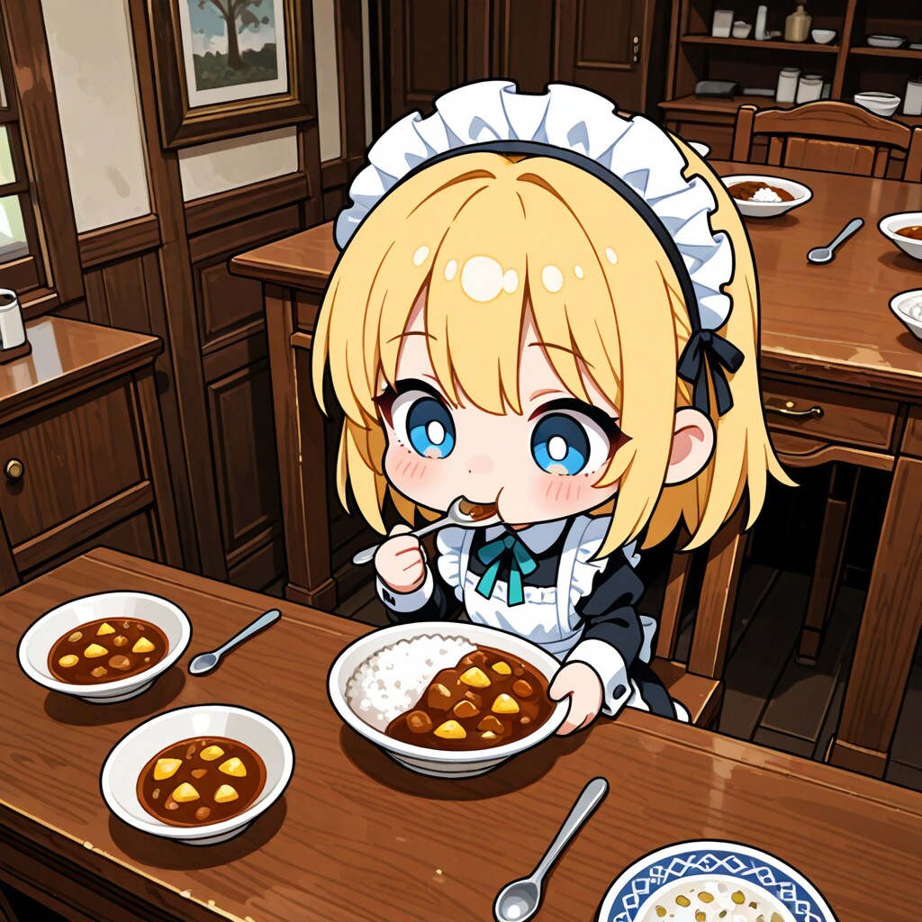 色々食べるメイドさん