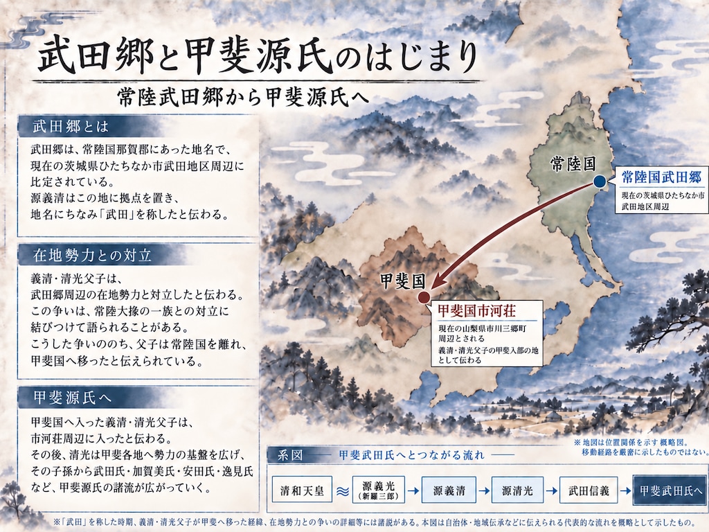 #5.5【補足編】武田郷と甲斐源氏のはじまり｜常陸から甲斐へ