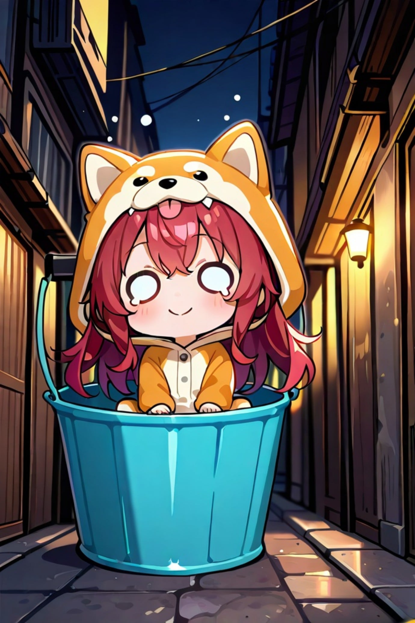 路地裏の赤髪ちゃん
