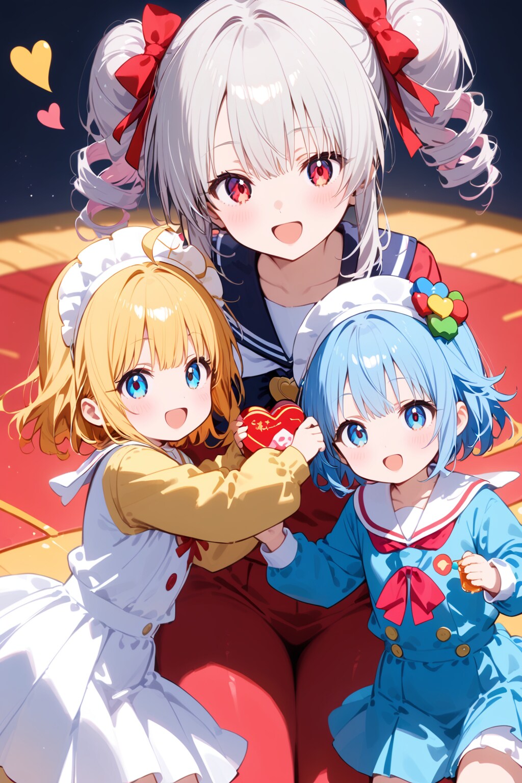 三人でひとつのハート