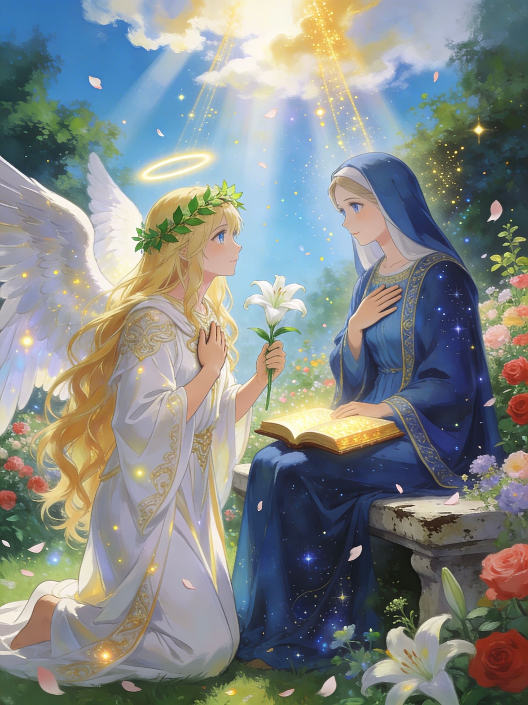 聖母マリアと大天使ガブリエル | の人気AIイラスト・グラビア