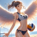 ビーチバレー女子×天使 1 8枚目