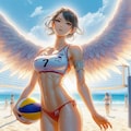 ビーチバレー女子×天使 1 3枚目
