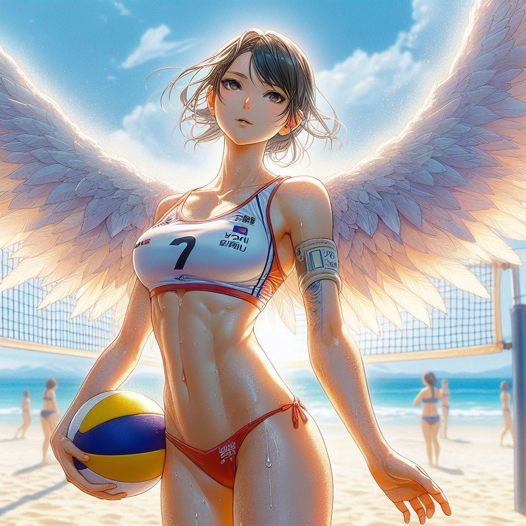 ビーチバレー女子×天使 1